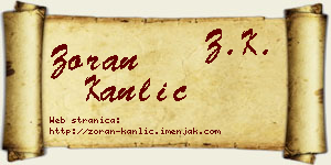 Zoran Kanlić vizit kartica